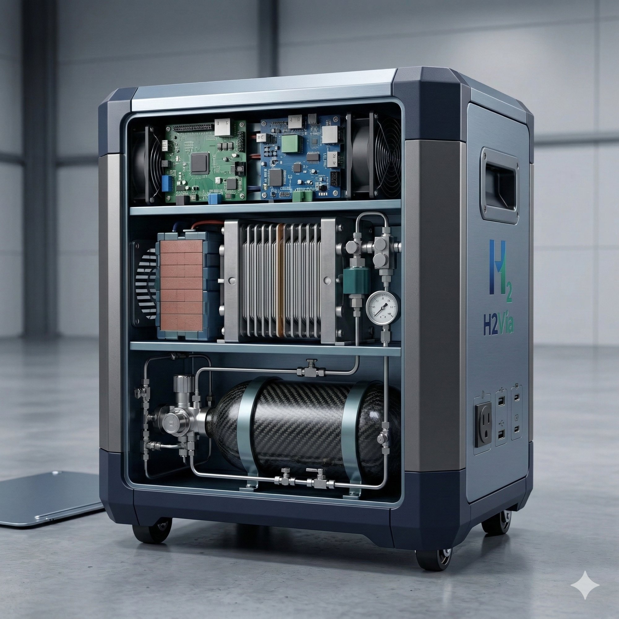 H2Via Micro — iç sistem görünümü